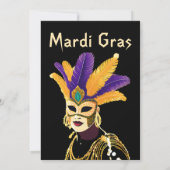 Invitation "Let the Good Times Roll : Mardi Gras Celebration" (Dos)