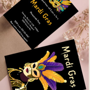Invitation "Let the Good Times Roll : Mardi Gras Celebration"