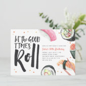Invitation Let The Good Times Roll Sushi Anniversaire (Debout devant)