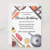 Invitation Let the Good Times Roll Sushi Party Anniversaire (Devant)