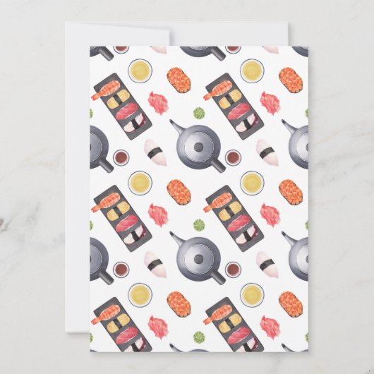 Invitation Let the Good Times Roll Sushi Party Anniversaire (Dos)