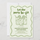 Invitation Let The Party Be-Gin Adult Birthday (Devant)