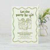 Invitation Let The Party Be-Gin Adult Birthday (Debout devant)