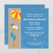Invitation L'été à l'invitation de Beach Party (Devant / Derrière)