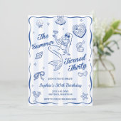 Invitation L'été a tourné trente 30e anniversaire joli (Debout devant)