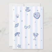 Invitation L'été a tourné trente 30e anniversaire joli (Dos)