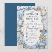 Invitation L'été de mon anniversaire (Devant / Derrière)
