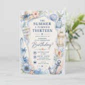 Invitation L'été de mon anniversaire (Debout devant)