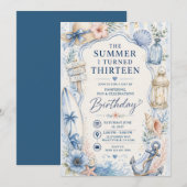 Invitation L'été de mon anniversaire (Devant / Derrière)