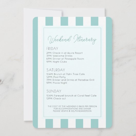 Invitation L'Été J'Ai Été Marié Bachelorette Week-end (Dos)