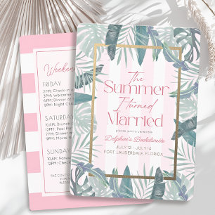 Invitation L'Été J'Ai Été Marié Bachelorette Week-end