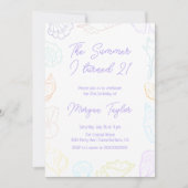 Invitation L'Été J'Ai Eu 21 Anniversaire (Devant)