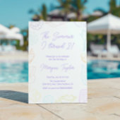 Invitation L'Été J'Ai Eu 21 Anniversaire