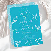 Invitation L'Été J'Ai Transformé Marié Fête des mariées Mer B