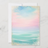 Invitation l'été moderne huster rôti pastel côtier (Dos)