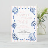 Invitation L'été où j'ai eu douze ans 12e anniversaire (Debout devant)