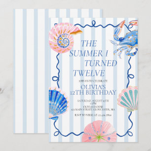 Invitation L'été où j'ai eu douze ans 12e anniversaire