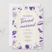 Invitation L'été où j'ai eu mon enterrement de vie de jeune f (Devant)