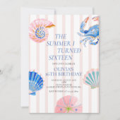 Invitation L'été où j'ai eu seize ans 16e anniversaire (Devant)