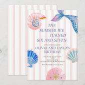 Invitation L'été où j'ai eu six et sept ans (Devant / Derrière)