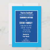 INVITATION L'ÉTÉ OUVERT PLAGE SURF VACANCES FAMILIALES (Dos)