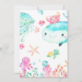 Invitation L'été sous le Baby shower marin Neutre (Dos)