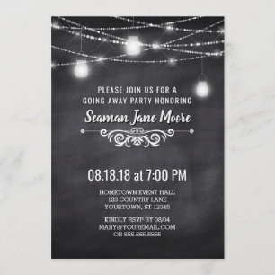 Invitation L'été va hors de la fête Mason Jar Lumières Invita