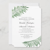 Invitation L'été vert exotique. Dîner de répétition tropicale (Devant)