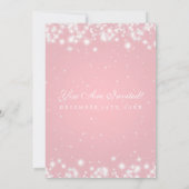 Invitation L'étincelle élégante d'hiver de mariage rougissent (Dos)