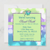 Invitation L'étincelle pointille le baby shower en pastel (Dos)