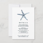 Invitation L'étoile bleue | Détails de l'invité Mariage (Devant)