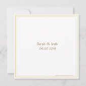 Invitation L'étoile d'or de David mariage juif (Dos)