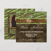 Invitation L'Étoile Occidentale Lime Grad Zebra Suede (Devant / Derrière)