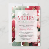 Invitation Let's Be Merry Christmas Bridal Shower (Devant)