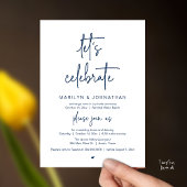 Invitation Let's Celebrate, Modern Minimal Wedding Reception