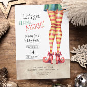 Invitation Let's Get ELFING Merry Fun Holidays Party