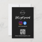 Invitation Let's Get Social Media website Custom logo QR code (Devant)
