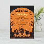 Invitation Let's get Spooky, Funny Halloween (Debout devant)