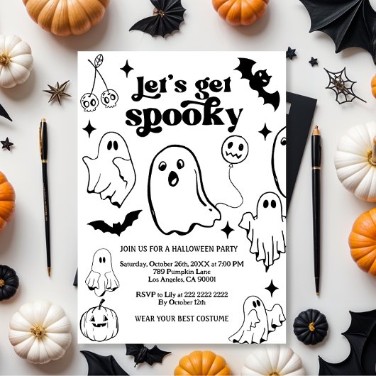Invitation Let's Get Spooky,Halloween party