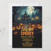 Invitation Let's Get Spooky Haunted House Halloween Party (Devant)