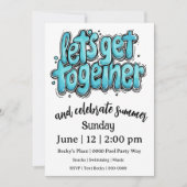 Invitation Let's Get Together and Celebrate (Devant)