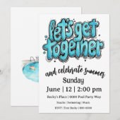 Invitation Let's Get Together and Celebrate (Devant / Derrière)