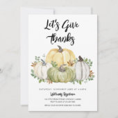 Invitation Let's Give Thanks Thanksgiving (Devant)