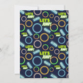 Invitation Let's Jump Bounce Neon Trampoline Park Anniversair (Dos)