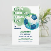 Invitation Let's kick up some fun Soccer (Debout devant)