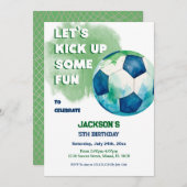 Invitation Let's kick up some fun Soccer (Devant / Derrière)