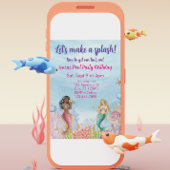 Invitation Lets Make a Splash, Mermaid Birthday