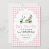 Invitation Let's Par - Tee Pink Golf Anniversaire (Devant)