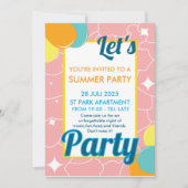 Invitation let's party (Devant)