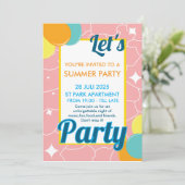 Invitation let's party (Debout devant)